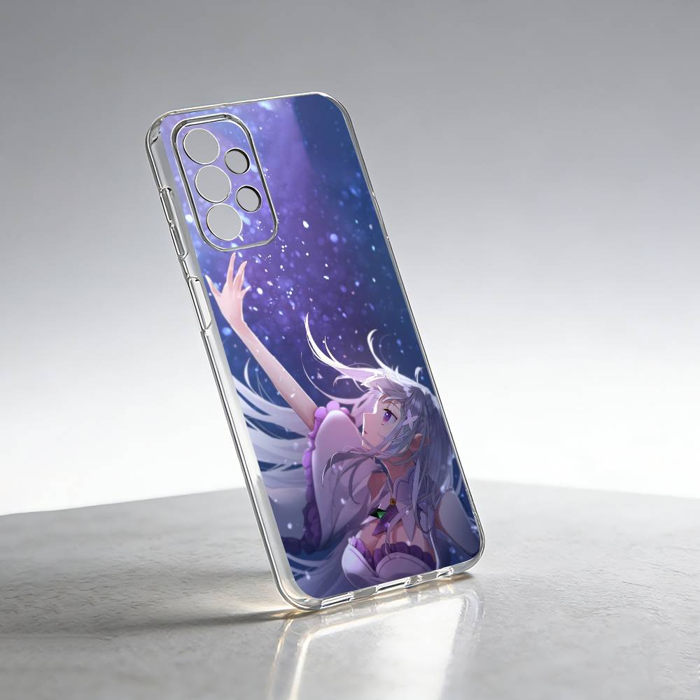 Re  Z-Zero Emilia-a Phone Case For Samsung S25,S24,S21,S22,S23,S30,Ultra,S20,Plus,Fe Transparent Cover