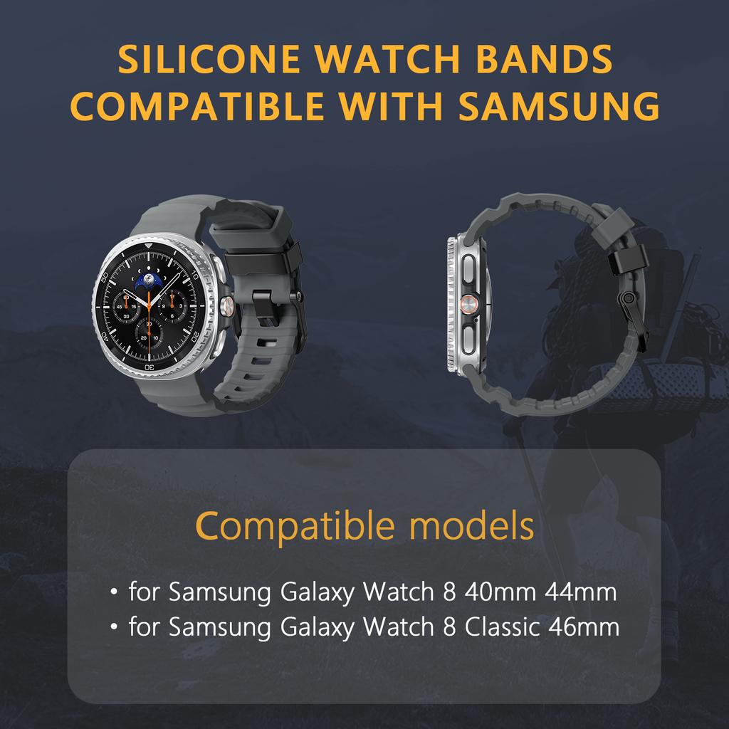Sportarmband für Samsung Galaxy Watch 8 Armband 44mm 40mm 8 Classic 46mm Gummi-Armband Armband correa Galaxy Watch 8 Zubehör