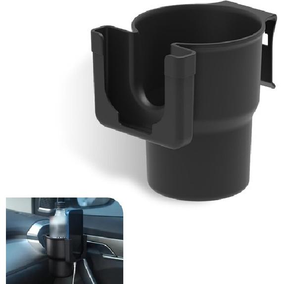1 PC Car Cup Holder Hook, 2-in-1 Mobile Phone Holder + Drink  Black #142