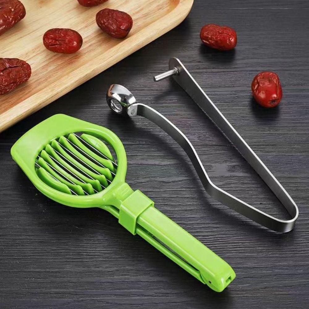 ABS Jujube Pitting Device Silver Green Egg Split Device New Cherry Core Remover  Kicthen