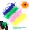 Wrist Decoration Anklet Cuff Sleeves Ostrich Slap Bangle Feather Slap Bracelets Wristband Hair Accessories Patting Circle