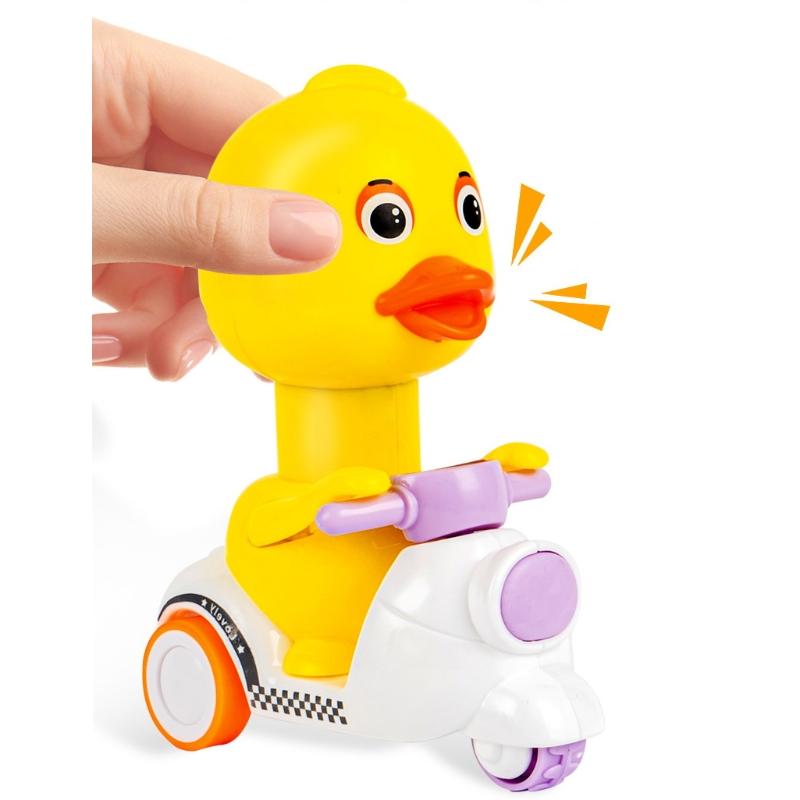 1Pcs Children'S Toy Can Return To The Car Without Battery Pressing Children'S Fun Gift Novel Simulation Animal Riding Motorcycle