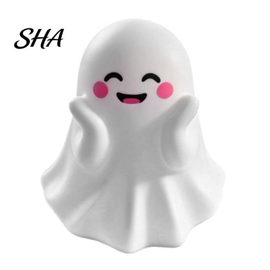 Holiday Party Table Centerpieces Halloween Ghost Pen Holder, Cute Mini Figurine Desk Decor, Funny Desktop Cup Pencil Stand Ornament, Creative