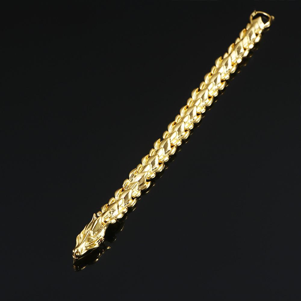 Jewelry Silver Exaggerated Chain Bracelet Teenager jewelry Gold Dragon Bracelet Men's Accessories