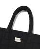Covernat Woman Clover Heart Quilted Big Tote Bag Black