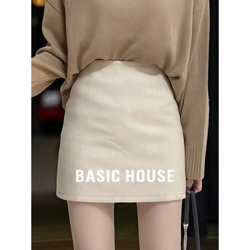 Basic House Women s Wool Blend A-Line Mini Skirt XL