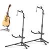 New Bee GH02 Folding Guitar Adjustable Height with Set Stand, 75-87cm, Anti-Tip Rubber, Black, 2-Piece