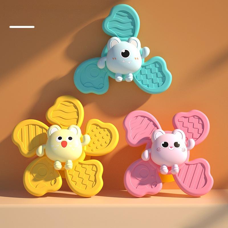 Infant Sucker Spinning Playthings Children Bath Montessori Education Rotating 3 Years Bathroom Playthings Ideal for Toddler Infant Playthings Ideal