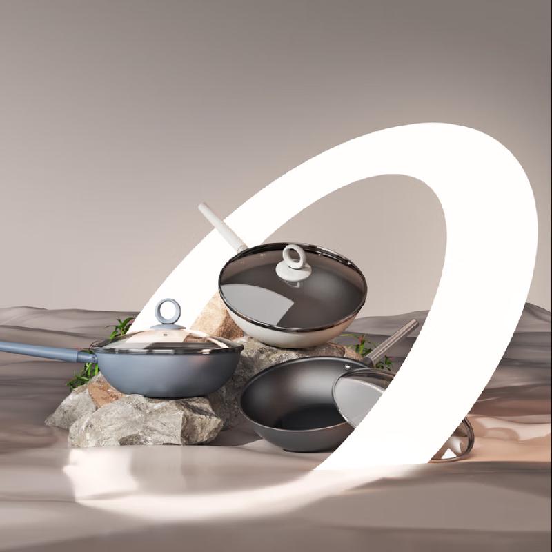 Sanhe 0-Coating Micro-nano Non-stick Titanium Wok