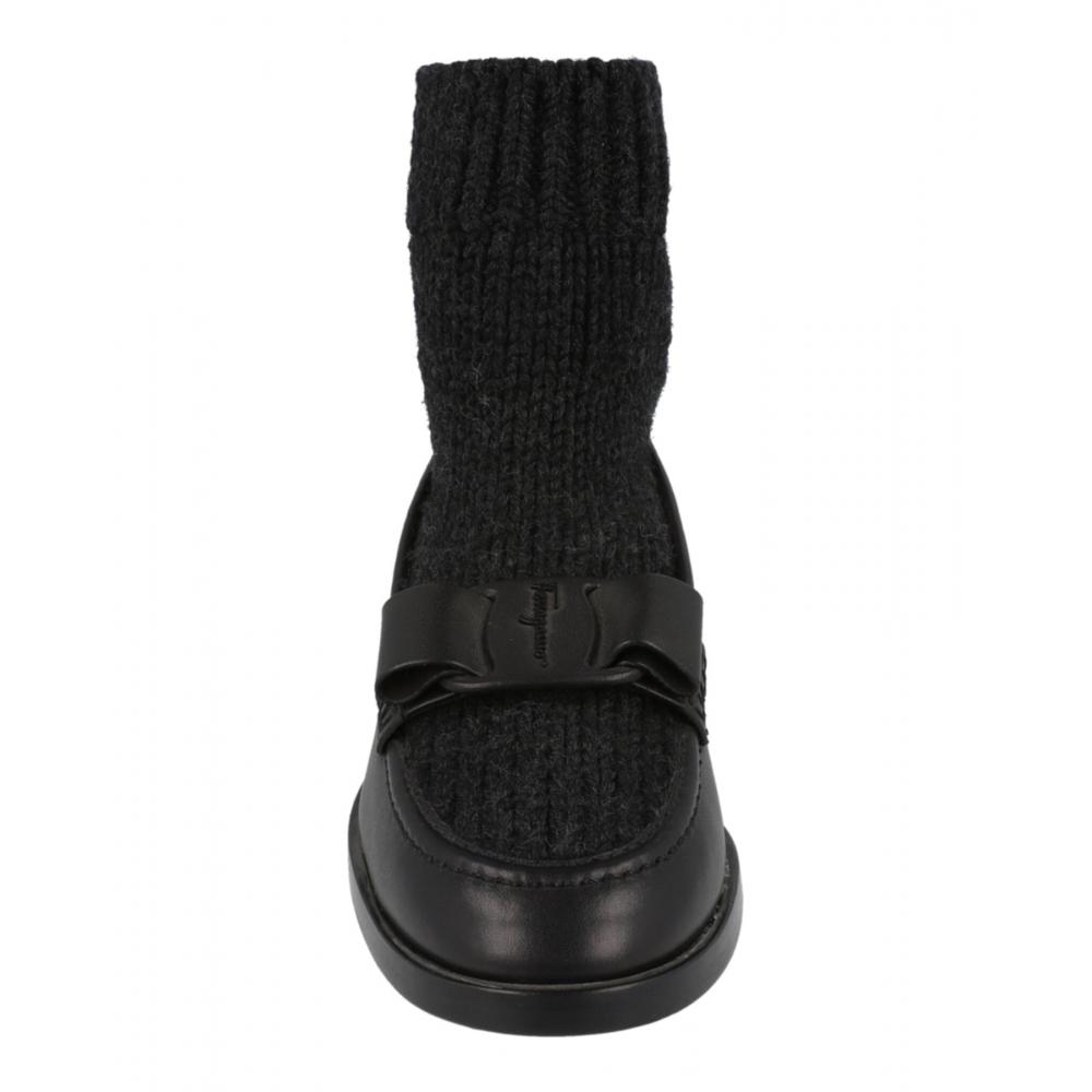 Salvatore Ferragamo Vivaldo Sock Loafers Nero