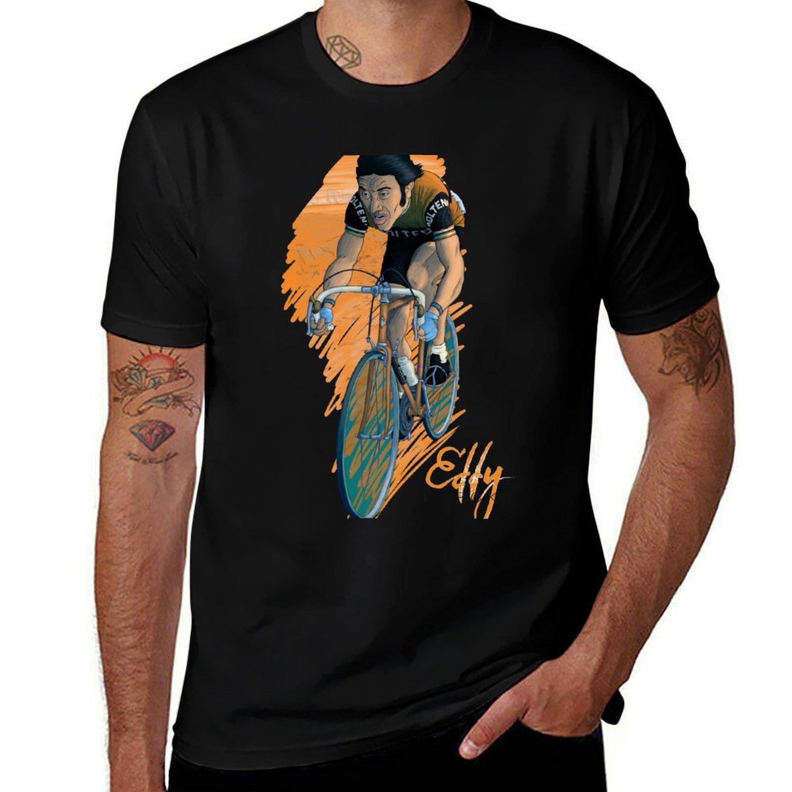 Eddy  Le Cannibale  Merckx T-Shirt Plus Size Workout Short Sleeve Top S разноцветный
