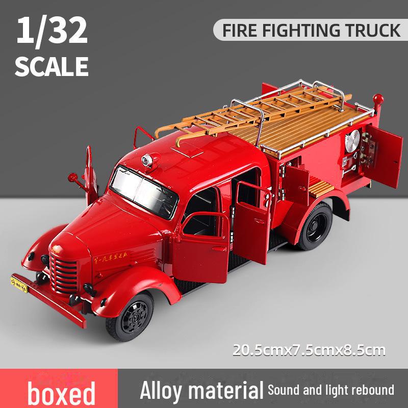 

Игрушечная пожарная машина из сплава с инерционным механизмом, звуком и световыми эффектами красный