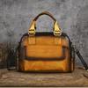 Vintage Genuine Leather Women's Bag Large Capacity Handbag Hand Colored Multi-purpose Shoulder Bag