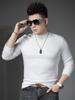 European Style 2025 Autumn New Half-High Collar Solid Color Long-Sleeve T-Shirt Men's Base Layer Trendy Brand Top