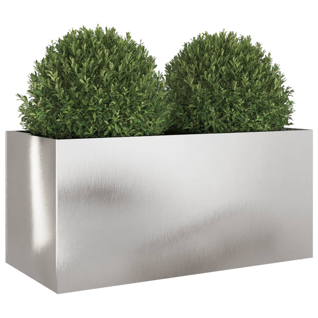 Plant Pot Silver 62x30x29 cm Stainless Steel