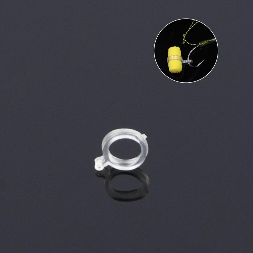 100Pcs Fishing Pellet Bands for Bait Elastic Transparent Bait bands for Carp Fishing