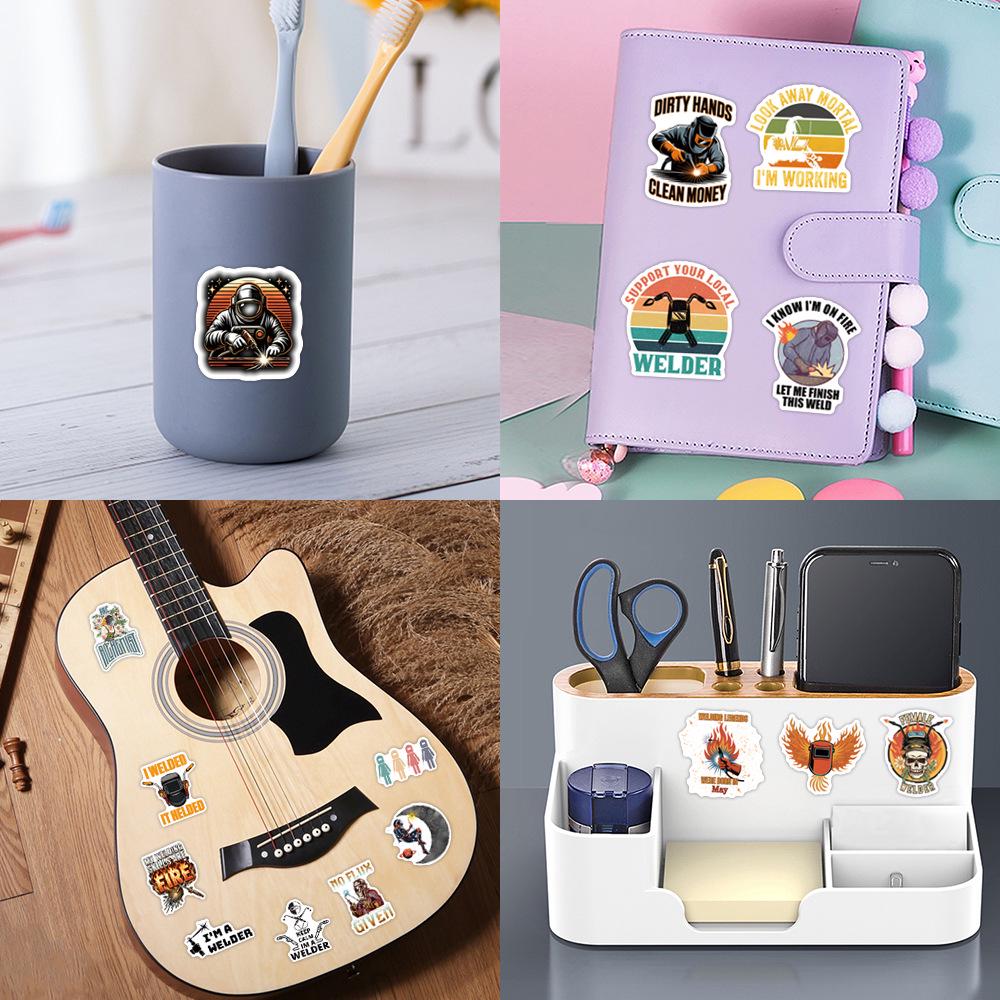 Electric Welder Waterproof Sticker - Creative Decoration for Stationery, Cups, and Notebooks