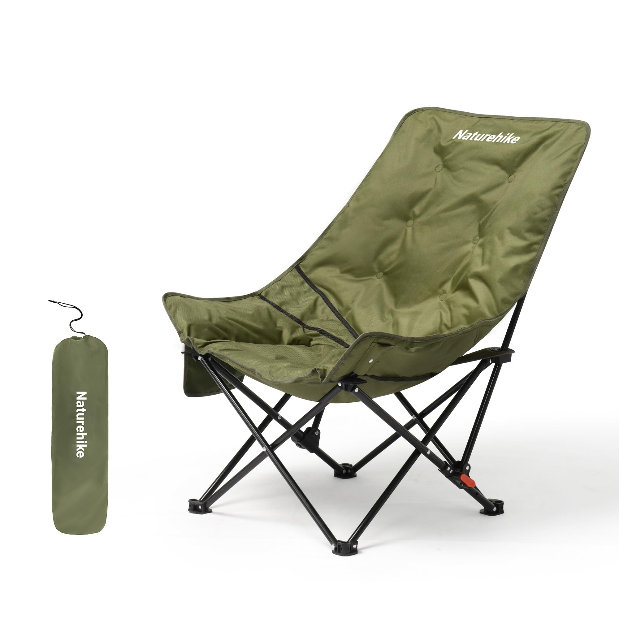 

Официальный складной стул Naturehike для кемпинга, складывается за 1 секунду, выдерживает 120 кг, высокий, сиденье 70 см, с местом для хранения, идеально для любования сакурой зелёный