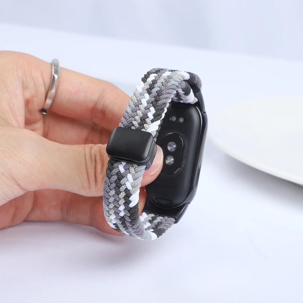 Magnetic Braided strap for Xiaomi Mi Band 10 Accessories breathable nylon Bracelet belt pulseira correas for Xiaomi Mi band 9 8