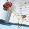 Style Rose Flower Lotus Flower Leaf Bookmark Hollow Bookmark Metal Bookmark Vintage Bookmark