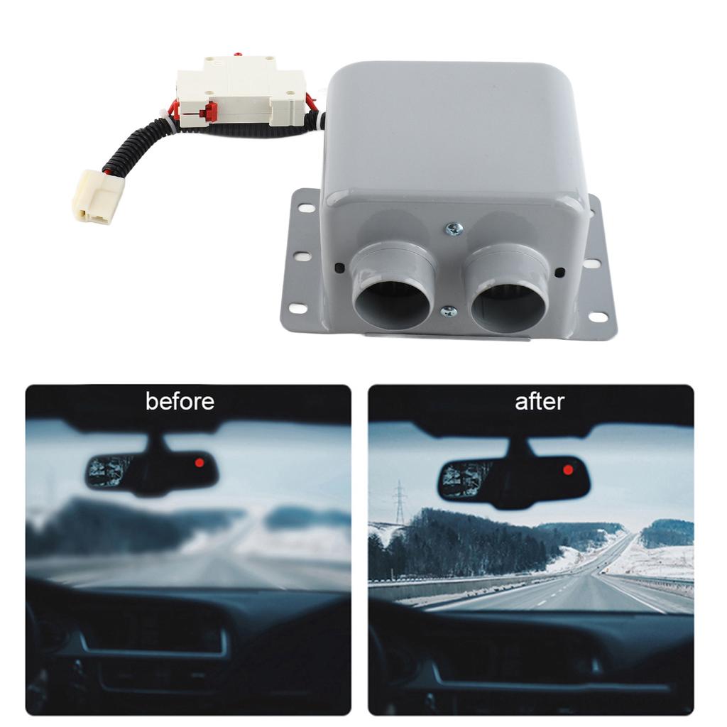 600-800W 2 Hole Car Electric Heater Winter Heating Fan Warmer Window Defroster Demister