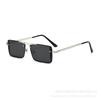 European and American retro small square sunglasses men's high-end fashion wear driving metal sunglasses women