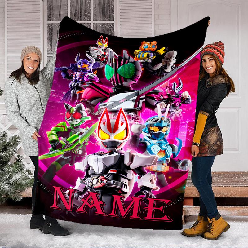 Personalized Custom Name Blanket - Kamen Rider Decade Print Design,Blanket for Sofa,Bed,Travel,Camping - Soft and Warm, Great Gift