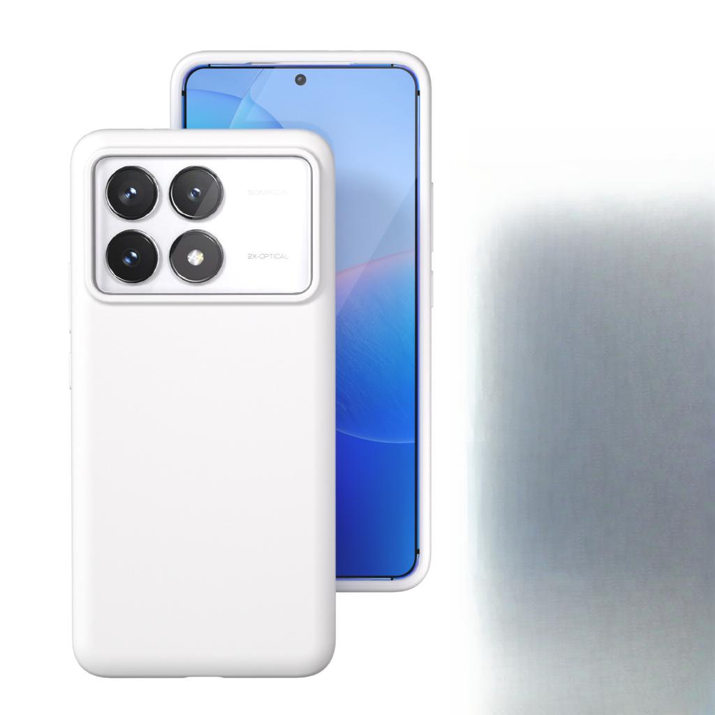 Liquid Silicone Gel Is Suitable for Redmi NOTE14PRO Solid Color Phone Case K80 Full Package Shockproof K70E Skin-feel Protective Case