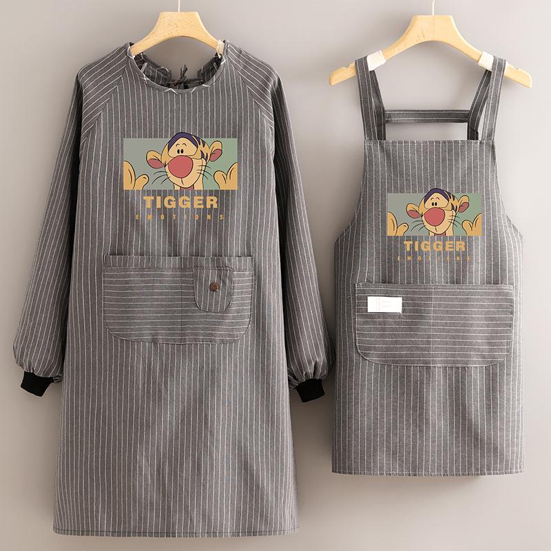 2023 Women's Cute Long Sleeve Kitchen Apron – Breathable, Stain & Wear Resistant Cooking Smock