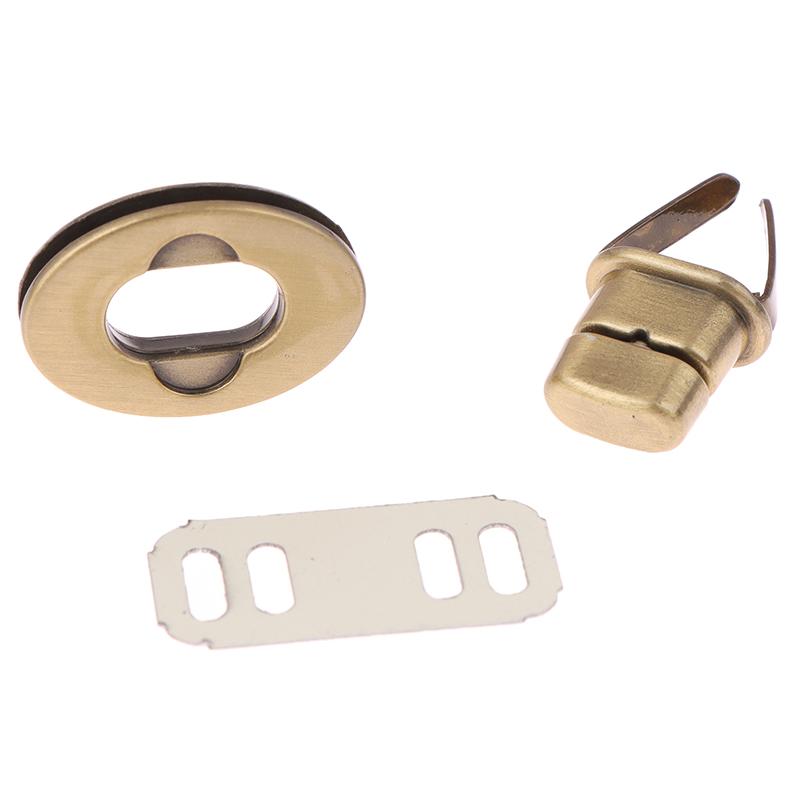 1Pc Metal Oval Twist Lock Durable Clasp Turn Lock For Diy Handbag Bag Purse Luggage Hardware Closure Bag Parts Accessories
