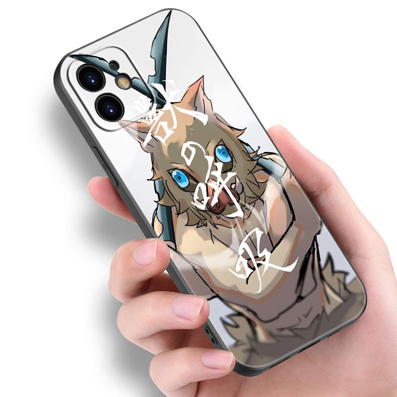 Anime Demon Slayer Inosuke Phone Case For Apple iPhone 14 13 12 Mini 11 Pro Max 7 8 XR X XS 7 8 Plus SE 2020 2022 Cover