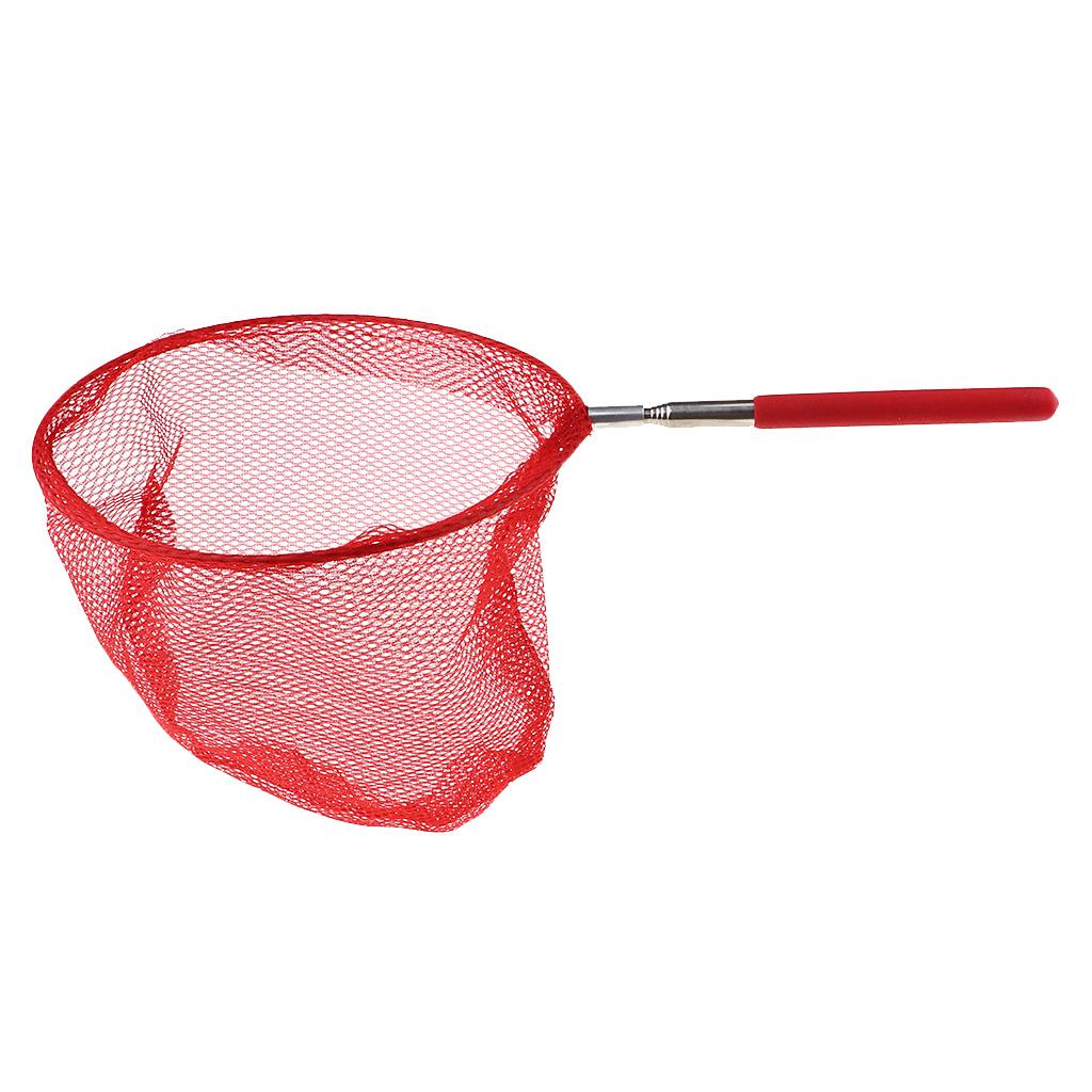 Folding Kids Fishing Net Lightweight Stainless Steel Extendable Butterfly Bug Catcher for Outdoor Pond Garden Exploration