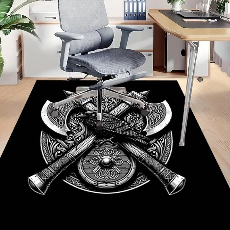 1PC Viking Raven Non-Slip Floor carpet, suitable for Office, bedroomand playrooms. It can also be used as a sofa footrest cover-T106