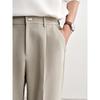 HAUT TON Men's Textured Drapey Casual Straight Trousers