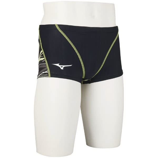 MIZUNO EXER SUITS UP Short Spats for Competitive and Training Black x Neo S Men's Swims, N2MB2061, 93 Lime, Size