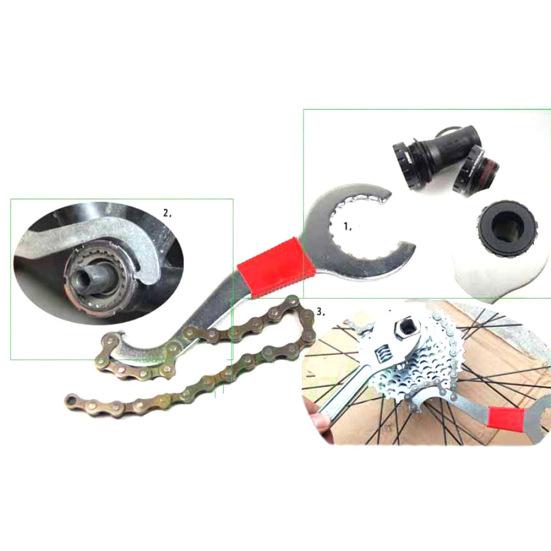 Bicycle Bike Chain Freewheel Wrench Spanner Bottom Bracket Remover Repair Tool
