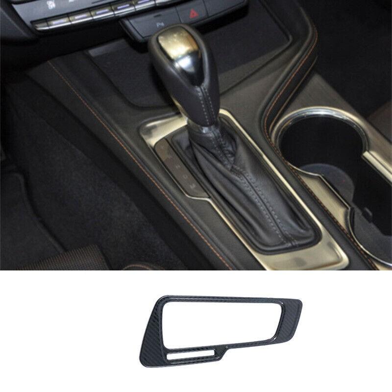 Carbon Fiber Steel Console Gear Shift Frame Cover 1pc For Cadillac CT4 2020-2023