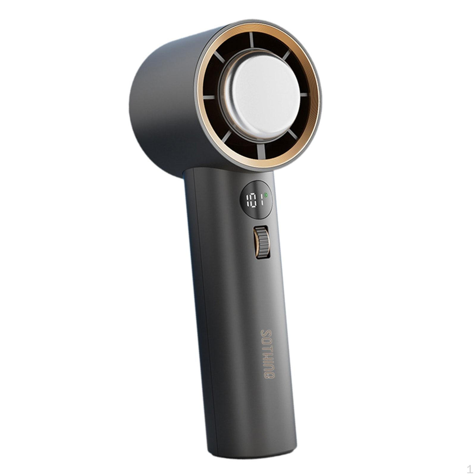 

Компактный ручной вентилятор с возможностью подзарядки и переменной скоростью для путешествий и активного отдыха серый