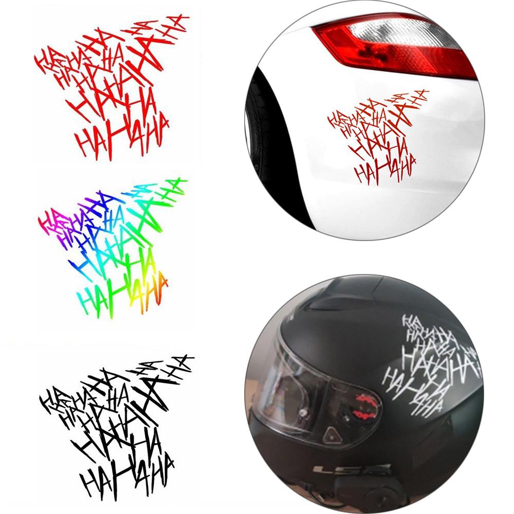 

Motorcycle Helmet Sticker Funny Hahaha Decals Waterproof Reflective Motorbike Scooter Creative Electricbike Car Bumper Decor чёрный