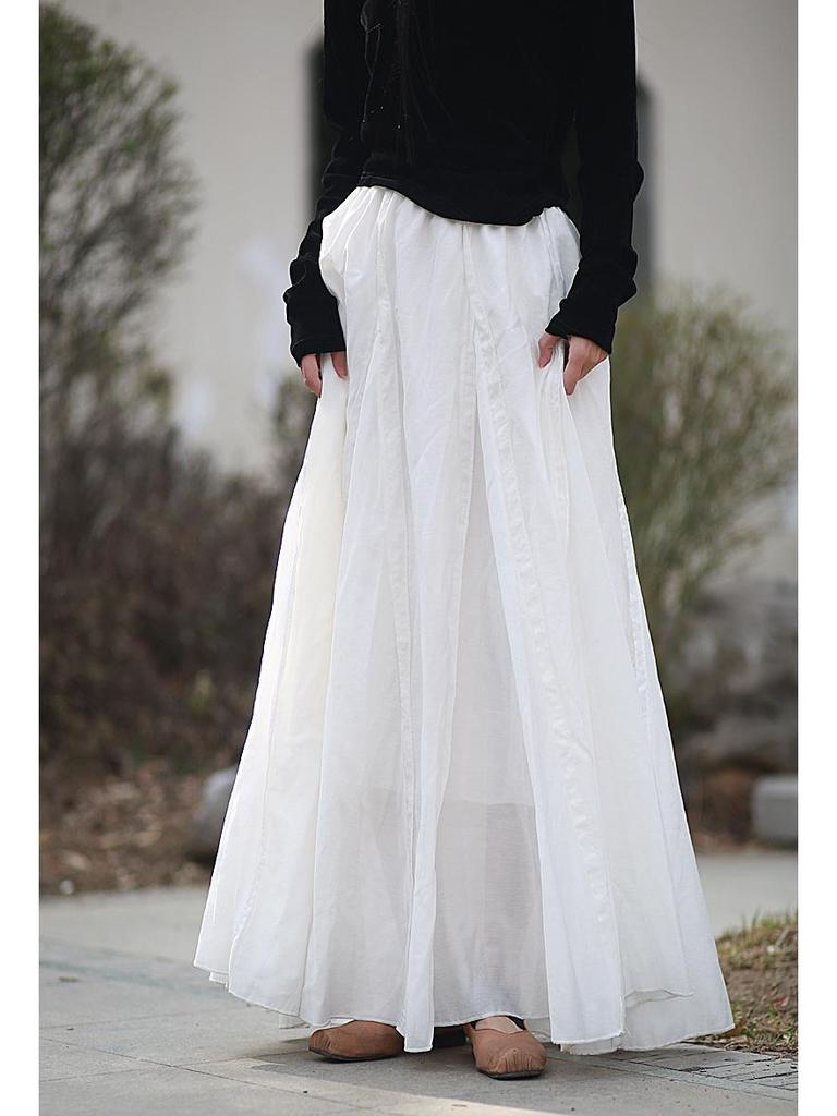 New Style Women's Summer Tencel Zen High Waist Midi Skirt - 4 Colors