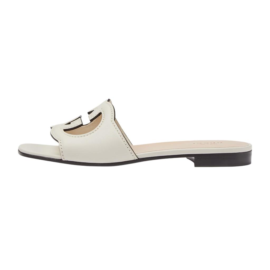 Gucci Wmns Interlocking G Cut-Out Slide Sandal 'Mystic White' Women's 694451 US000 9022