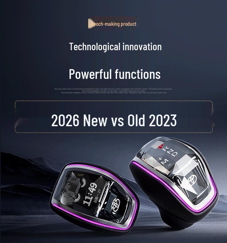 Αποκλειστικό Κρυστάλλινο Κουμπί Λεβιέ Ταχυτήτων Toyota με Φώτα LED και Οκτώ Λειτουργίες Εμφάνισης