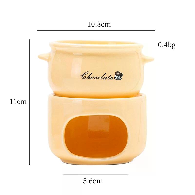 Ceramic Chocolate Melting Pot Heater | Household Constant Temperature Mini Ice Cream And Cheese Melting Machine,With Candle Warm
