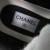 Pristine CHANEL Low cut sneakers Logo design black leather 36 G34086 Used