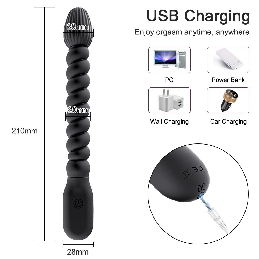 Anal Plug Vibrator Gay Butt Plug Big Dildo Anal Plug Vibrating Penetration Vagina Vibrator Anal Toy Couple Anal Beads Sex Toys