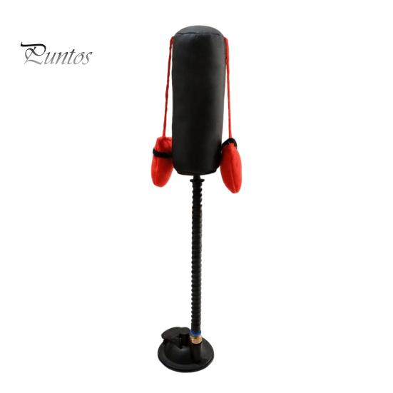Boxing Punching Bag Toy for Kittens Cat Toy, Interactive Punch with Dangling Gloves, Suction Durable Faux Leather Scratching Cup Base, Indoor