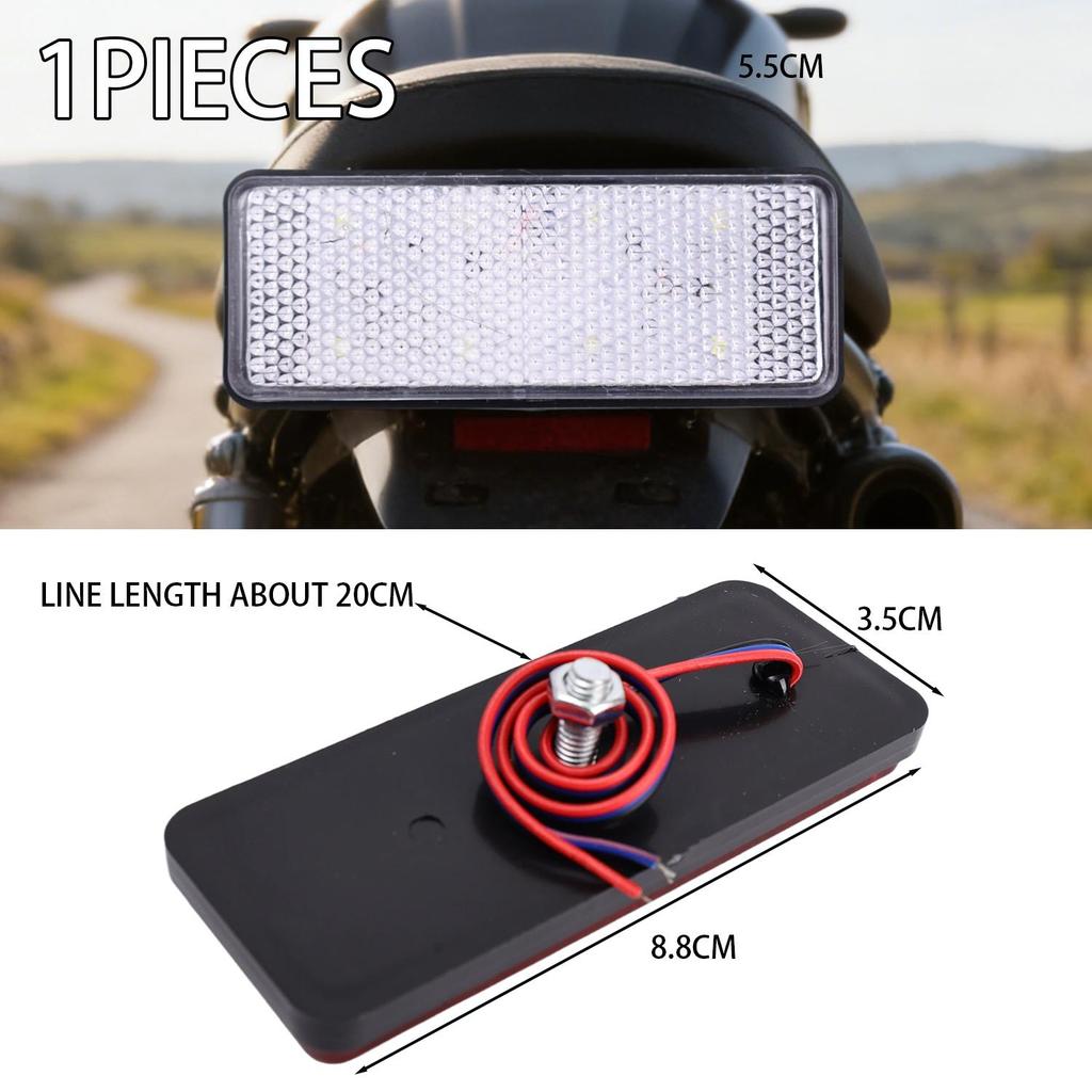 1PC 12V Red White Yellow LED Reflector Rear Tail Brake Stop Warning Side Marker Light for Jeep Truck Trailer Motorcycle Scooter