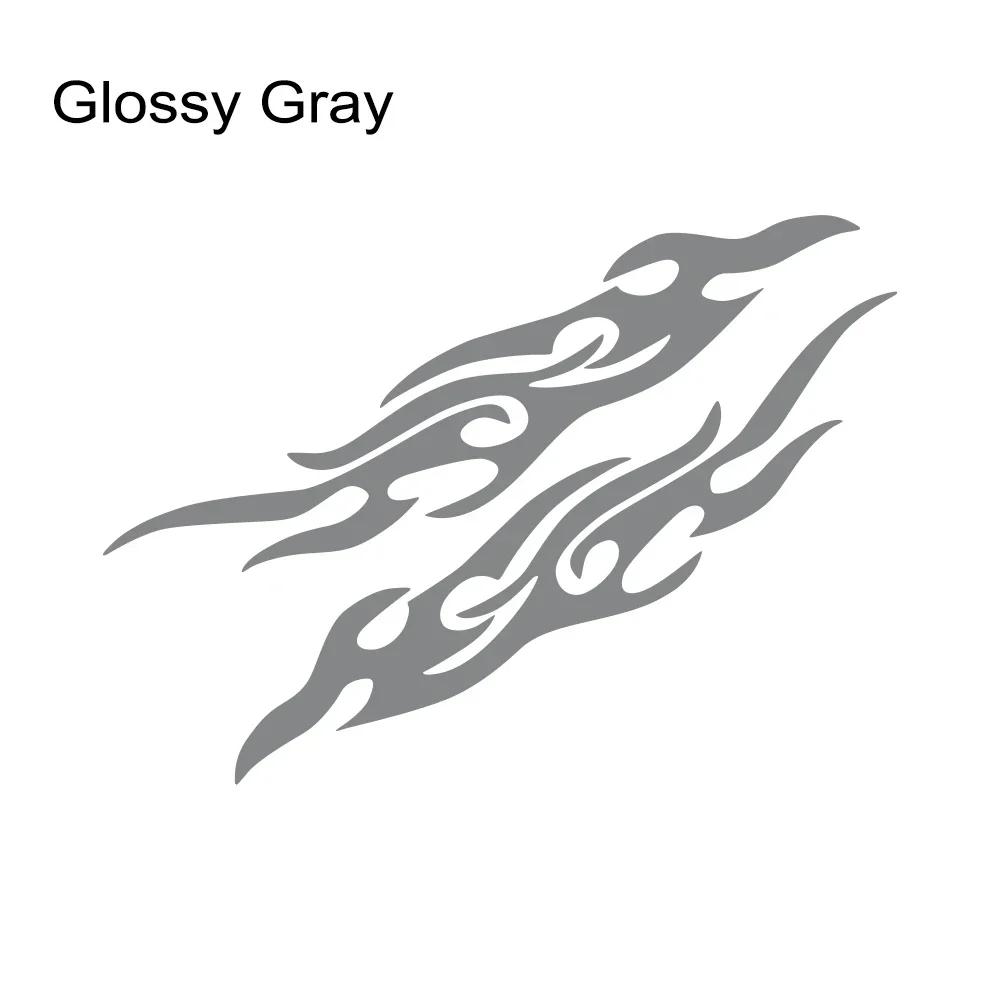 

2PCS Car Stickers Flame Pattern Scratch Resistant Vinyl Decals Creative Personalized Waterproof Auto Body Decoration Stickers 30x5.7cm