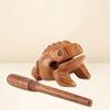 Thailand Solid Wood Carving Frog: 2025 Scenic Souvenir Sound-Making Toad Ornament Gift
