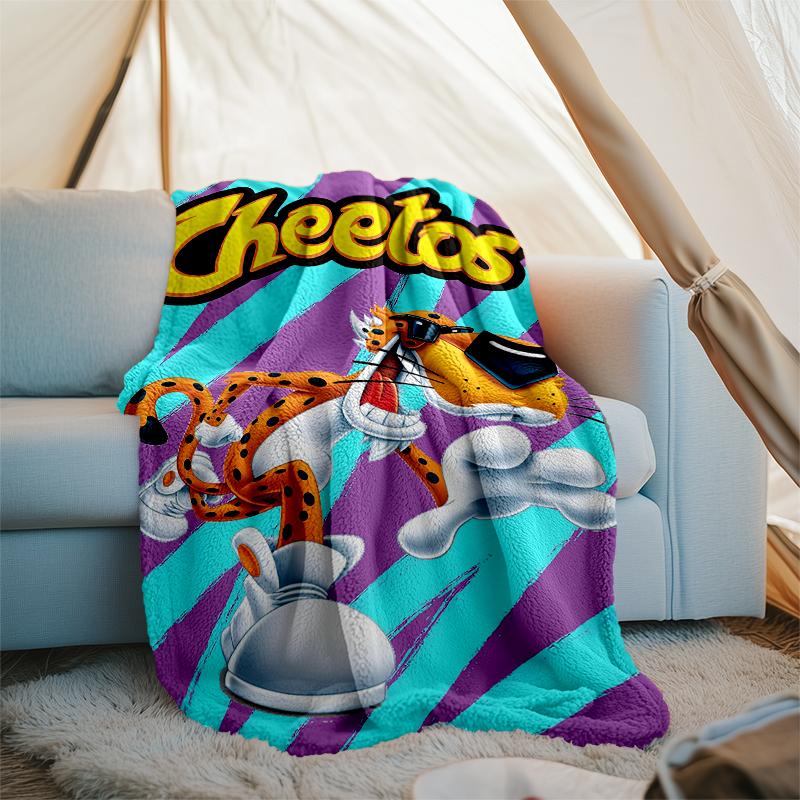 Cheetos Theme Printed Blanket - Perfect for Couch, Bed, Travel & Outdoor Use | Machine Washable, Cozy & Durable.